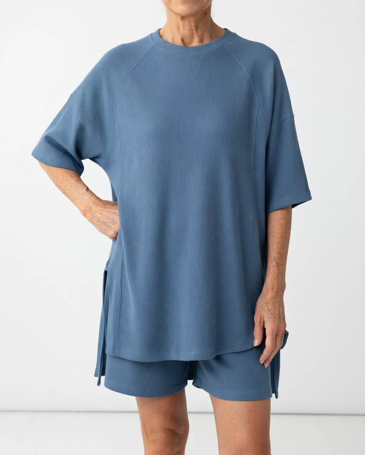 Louisette™ — Ensemble t-shirt oversize short confort décontracté