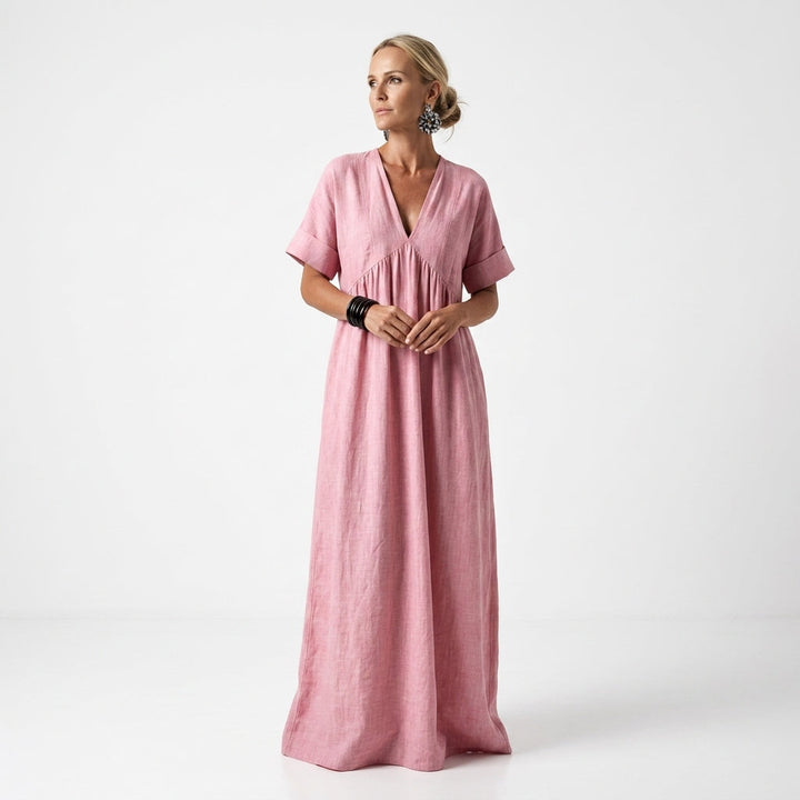 Azurine™ — Robe maxi méditerranéenne fluide vibrante