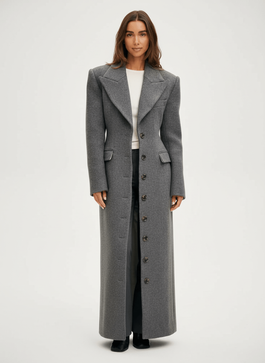 Hélène™ | manteau long élégant silhouette féminine