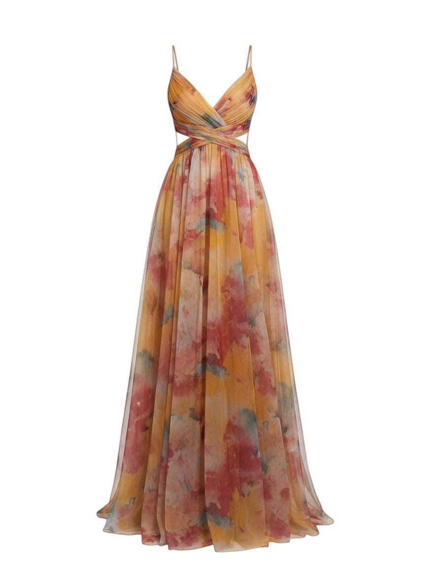 Émilienne™ — Robe longue artistique à effet fluide