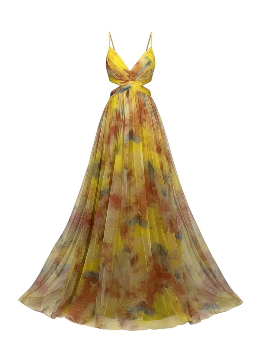 Émilienne™ — Robe longue artistique à effet fluide