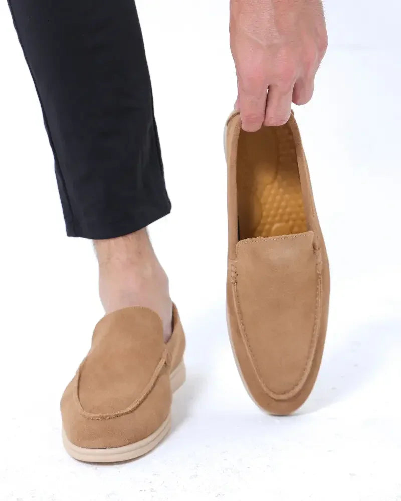 Mocassins en daim haut de gamme Old Money