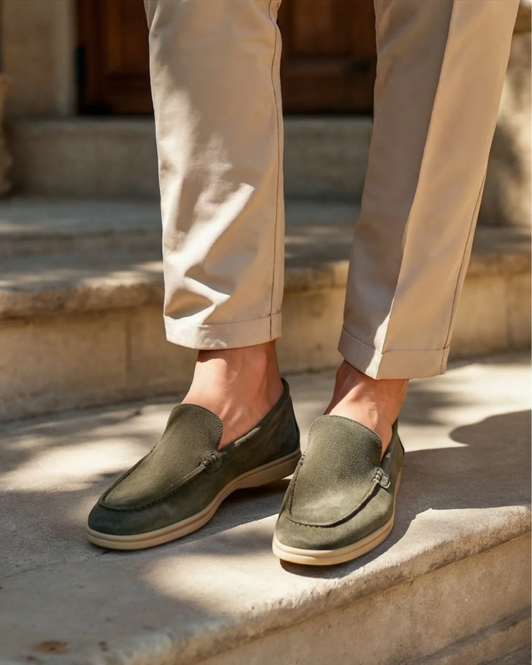 Mocassins en daim haut de gamme Old Money