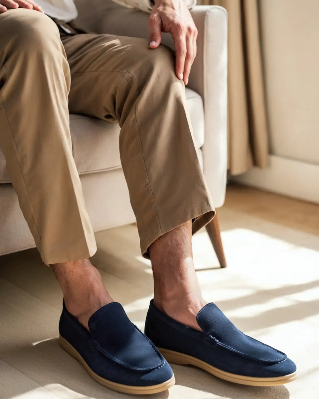 Mocassins en daim haut de gamme Old Money