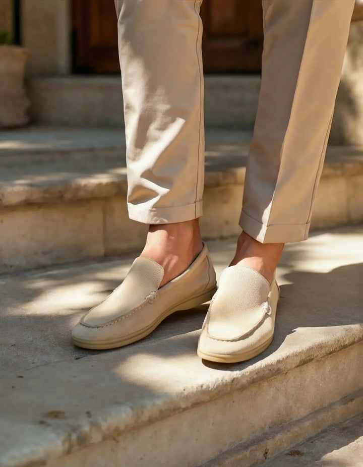 Mocassins en daim haut de gamme Old Money