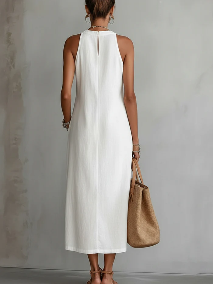Marcelline™ — Robe midi minimaliste à élégance naturelle