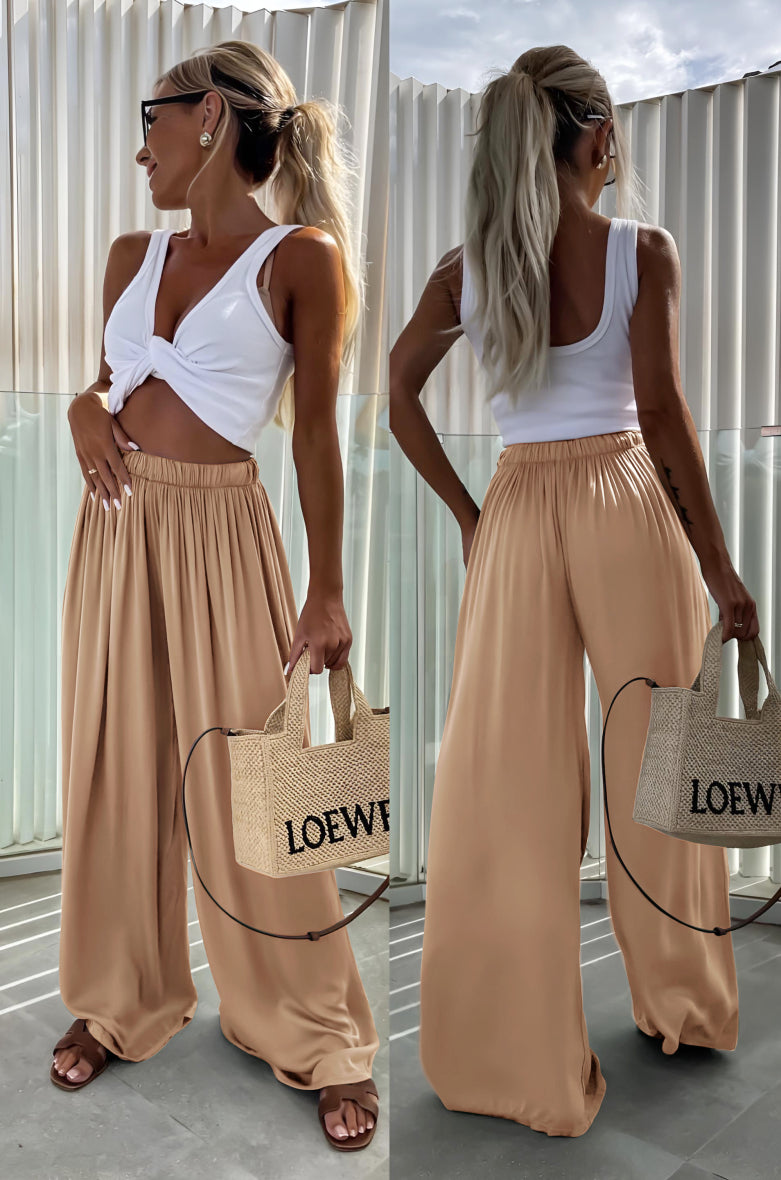 Julietta™ | Pantalon Large en Viscose à l'Élégance Italienne