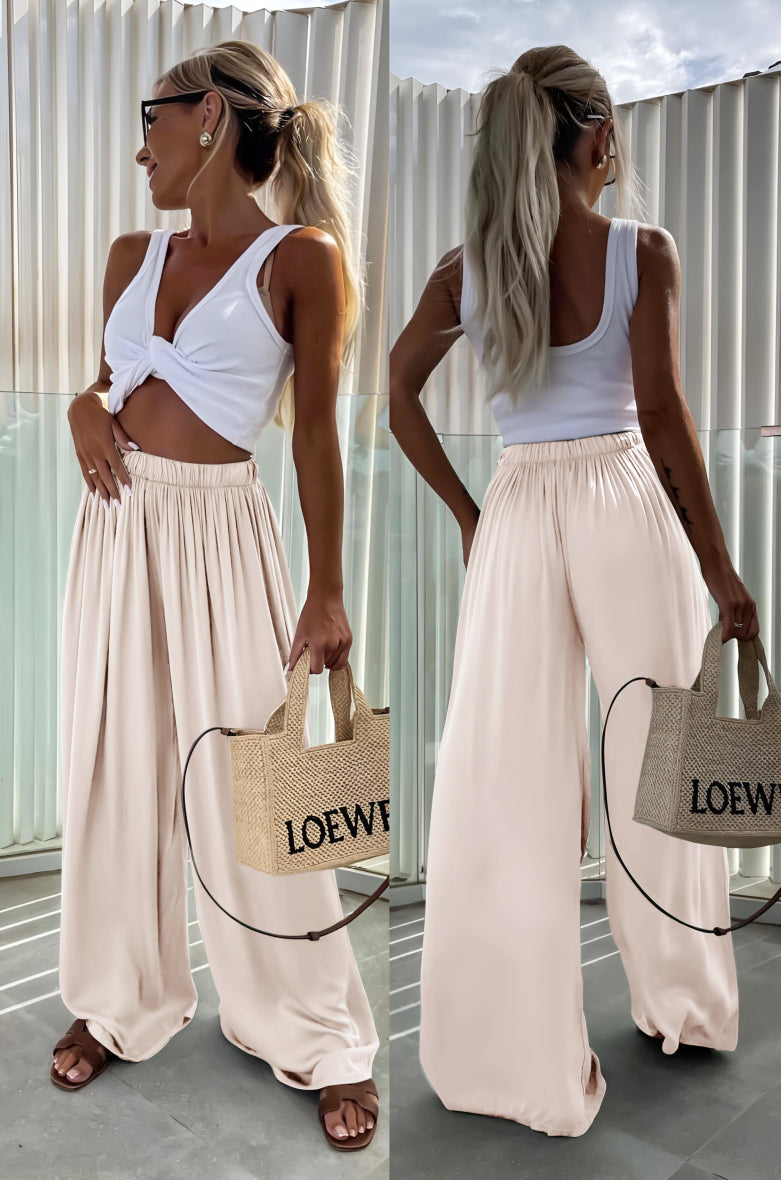 Julietta™ | Pantalon Large en Viscose à l'Élégance Italienne