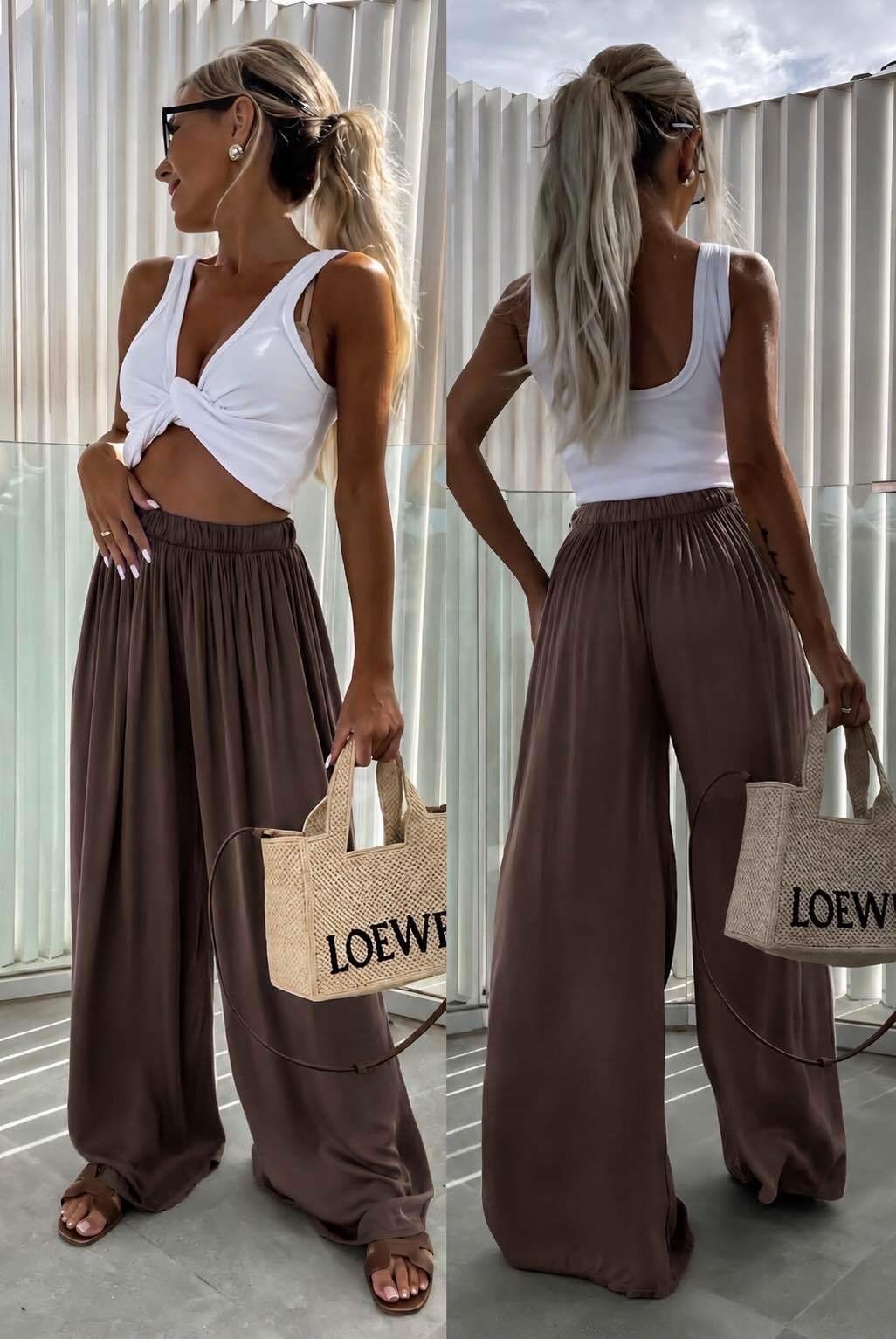 Julietta™ | Pantalon Large en Viscose à l'Élégance Italienne