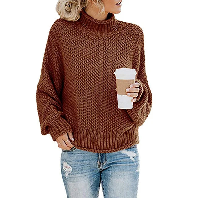Pull Maelle – Col montant et bandes tricolores