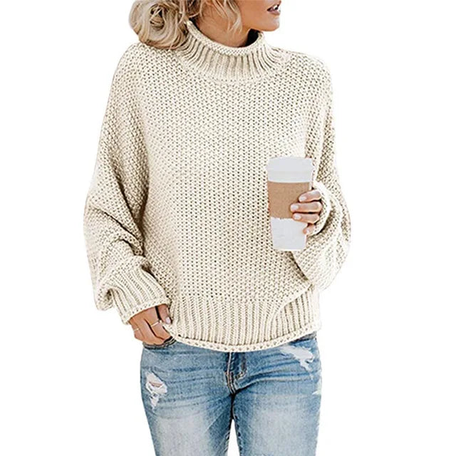 Pull Maelle – Col montant et bandes tricolores