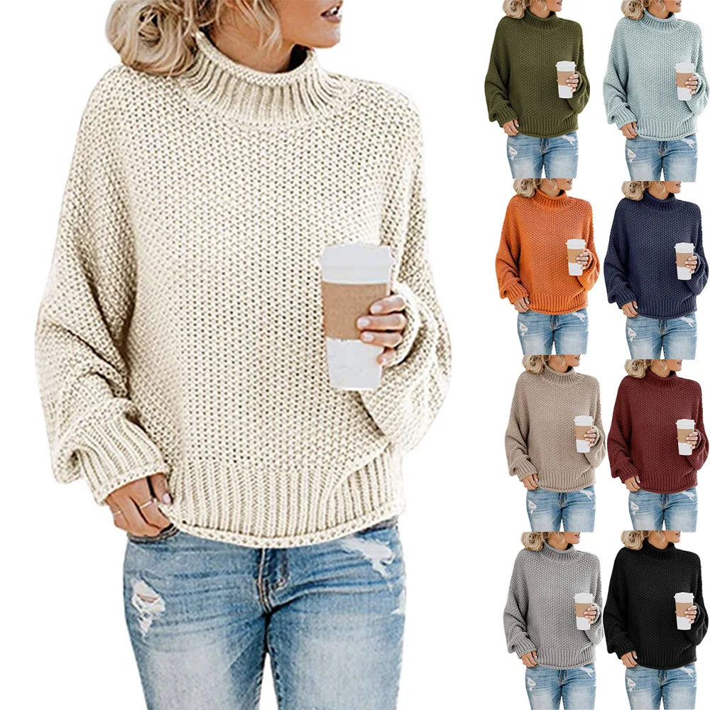Pull Maelle – Col montant et bandes tricolores
