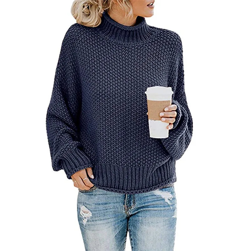 Pull Maelle – Col montant et bandes tricolores