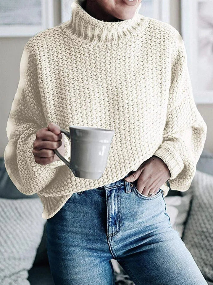 Pull Maelle – Col montant et bandes tricolores