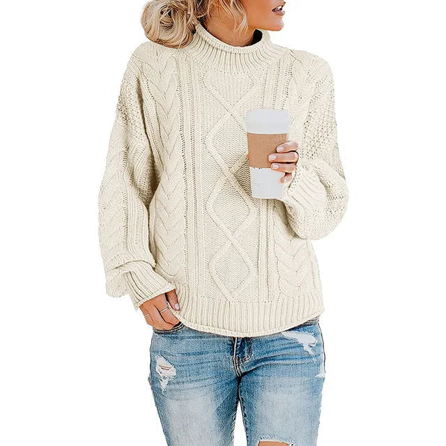 Pull Maelle – Col montant et bandes tricolores