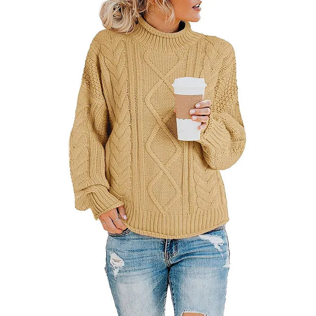 Pull Maelle – Col montant et bandes tricolores