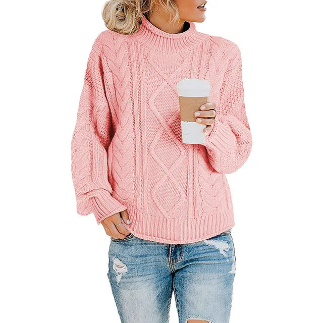 Pull Maelle – Col montant et bandes tricolores