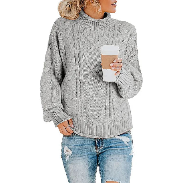 Pull Maelle – Col montant et bandes tricolores