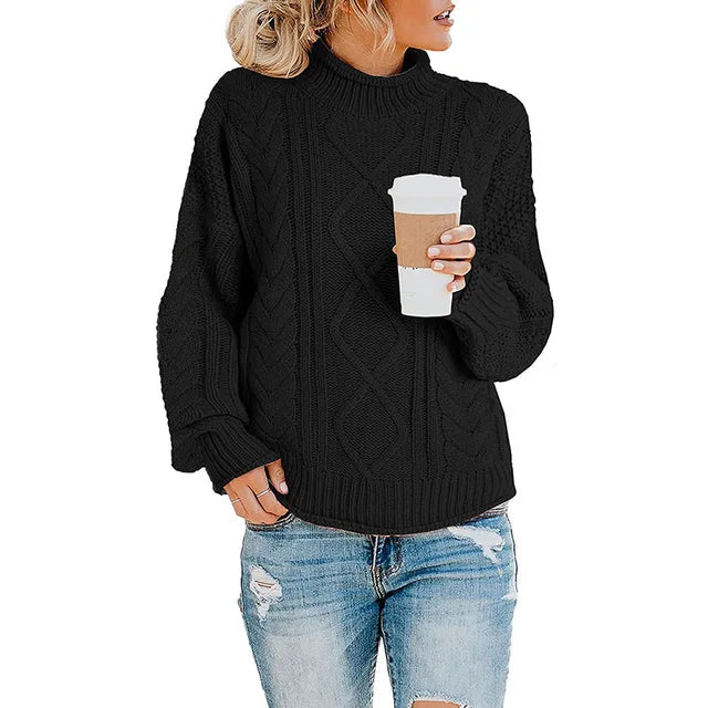 Pull Maelle – Col montant et bandes tricolores