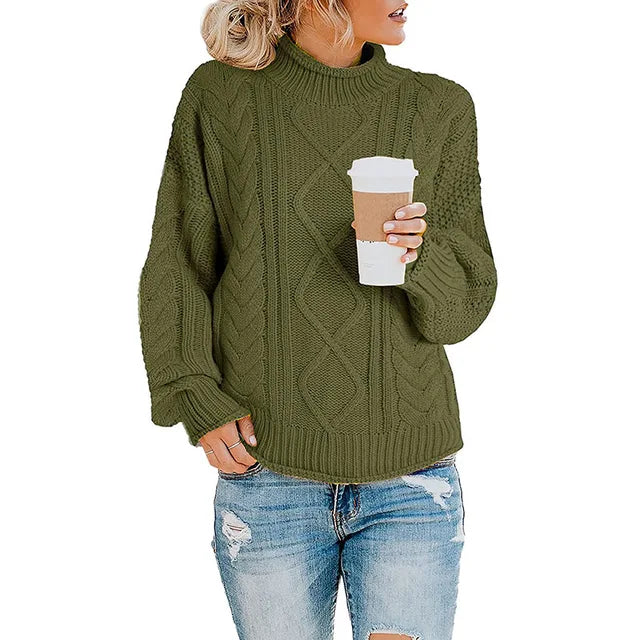 Pull Maelle – Col montant et bandes tricolores