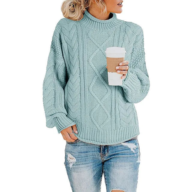Pull Maelle – Col montant et bandes tricolores