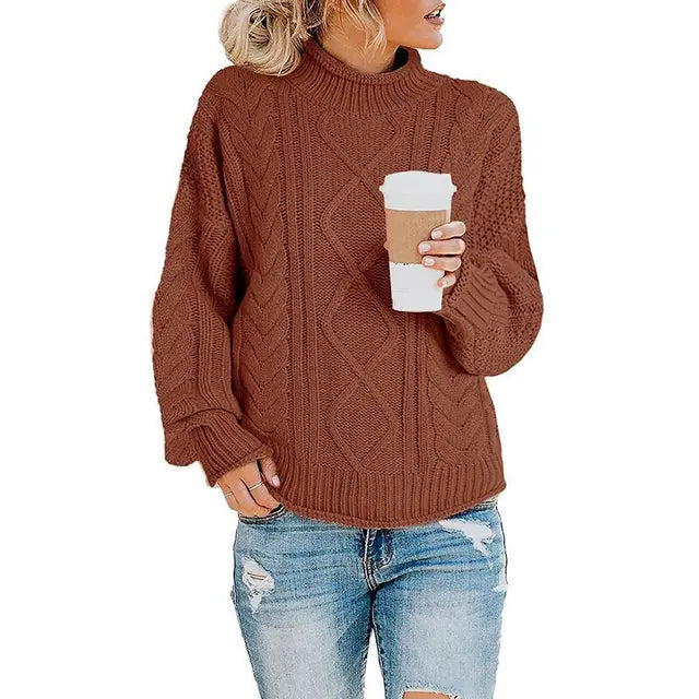 Pull Maelle – Col montant et bandes tricolores