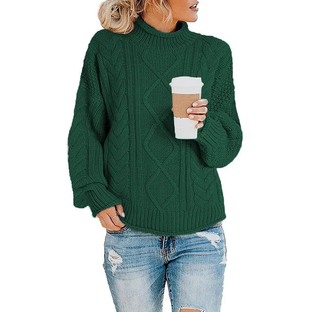 Pull Maelle – Col montant et bandes tricolores