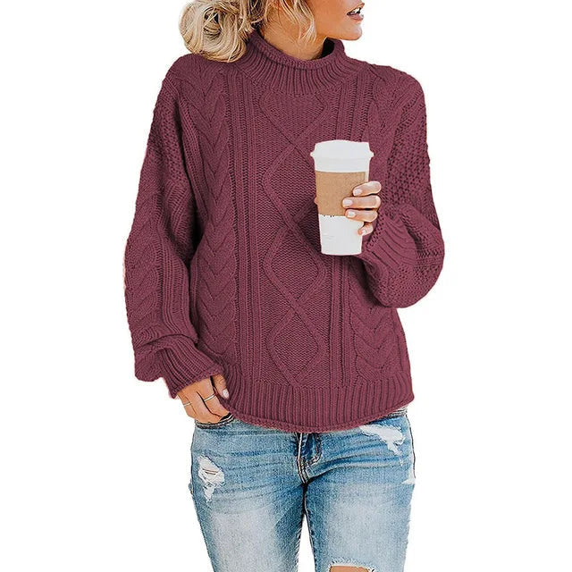 Pull Maelle – Col montant et bandes tricolores