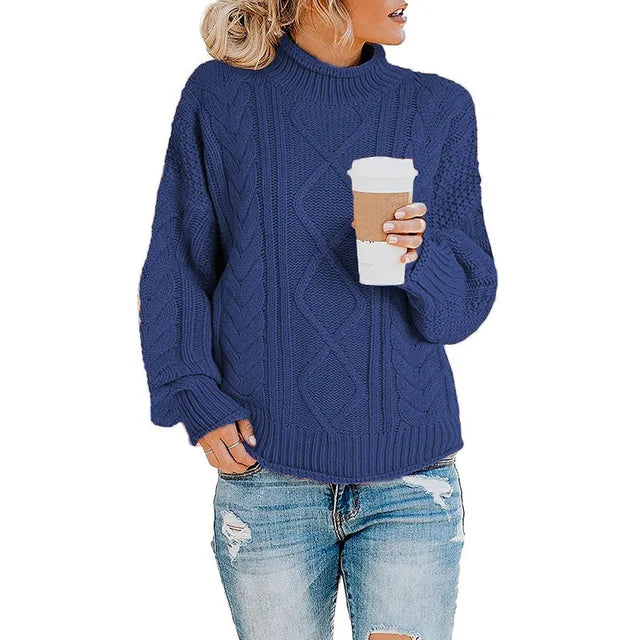 Pull Maelle – Col montant et bandes tricolores