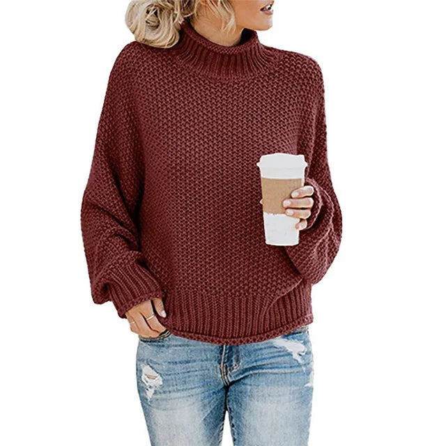 Pull Maelle – Col montant et bandes tricolores