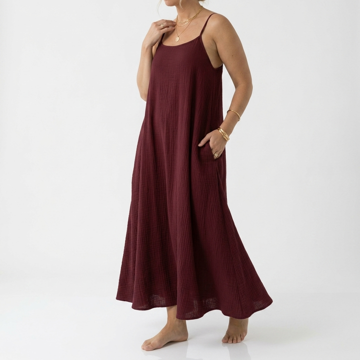 Dorsale™ — Robe maxi dos nu bretelles lacet