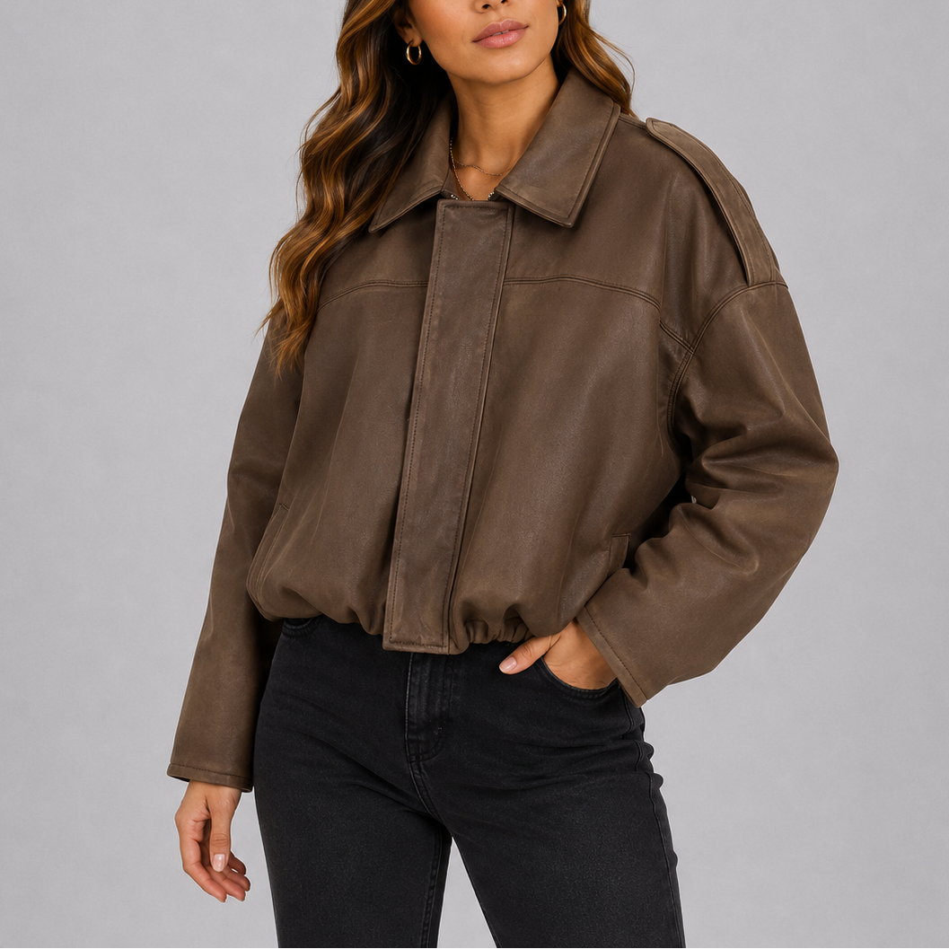 Bomber Althéa – Effet suédine oversize