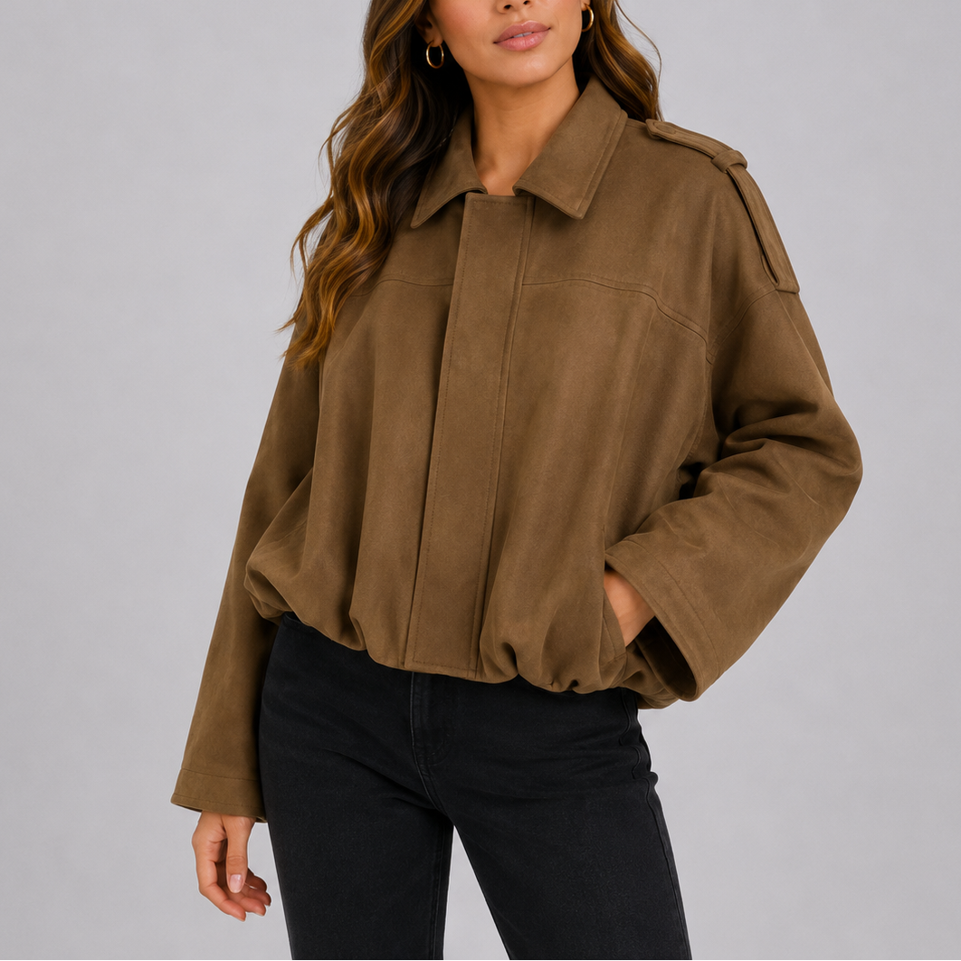 Bomber Althéa – Effet suédine oversize