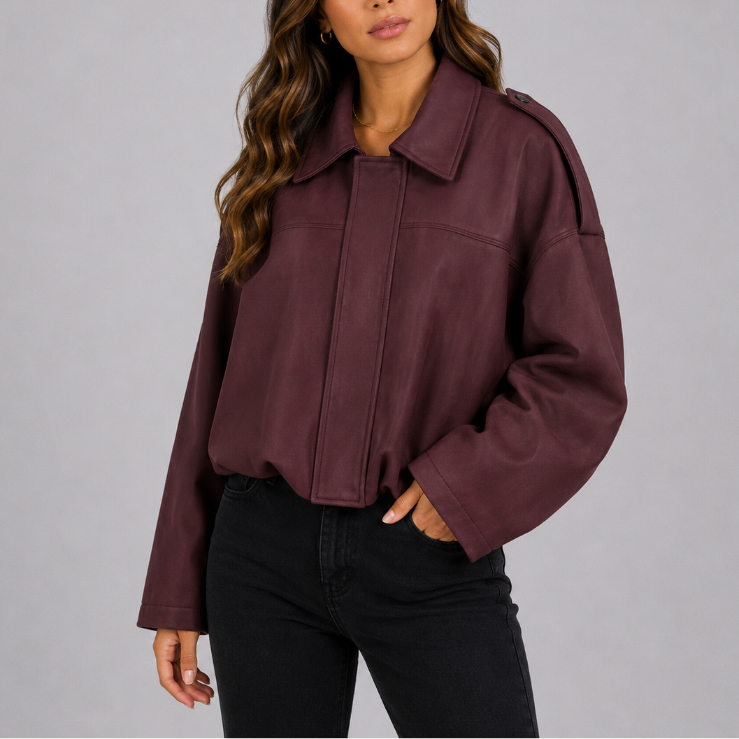 Bomber Althéa – Effet suédine oversize