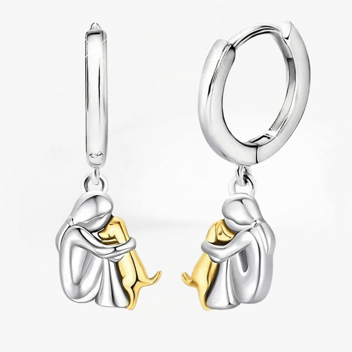 Ginny™ – Boucles d’oreilles icône chien (fermeture ronde)