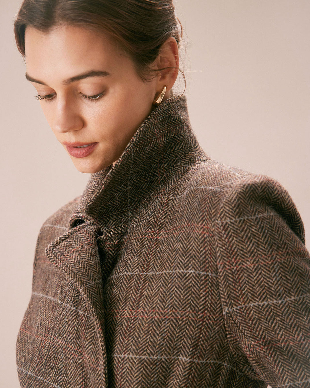 Le Manteau Croisé Ceinturé en Café
