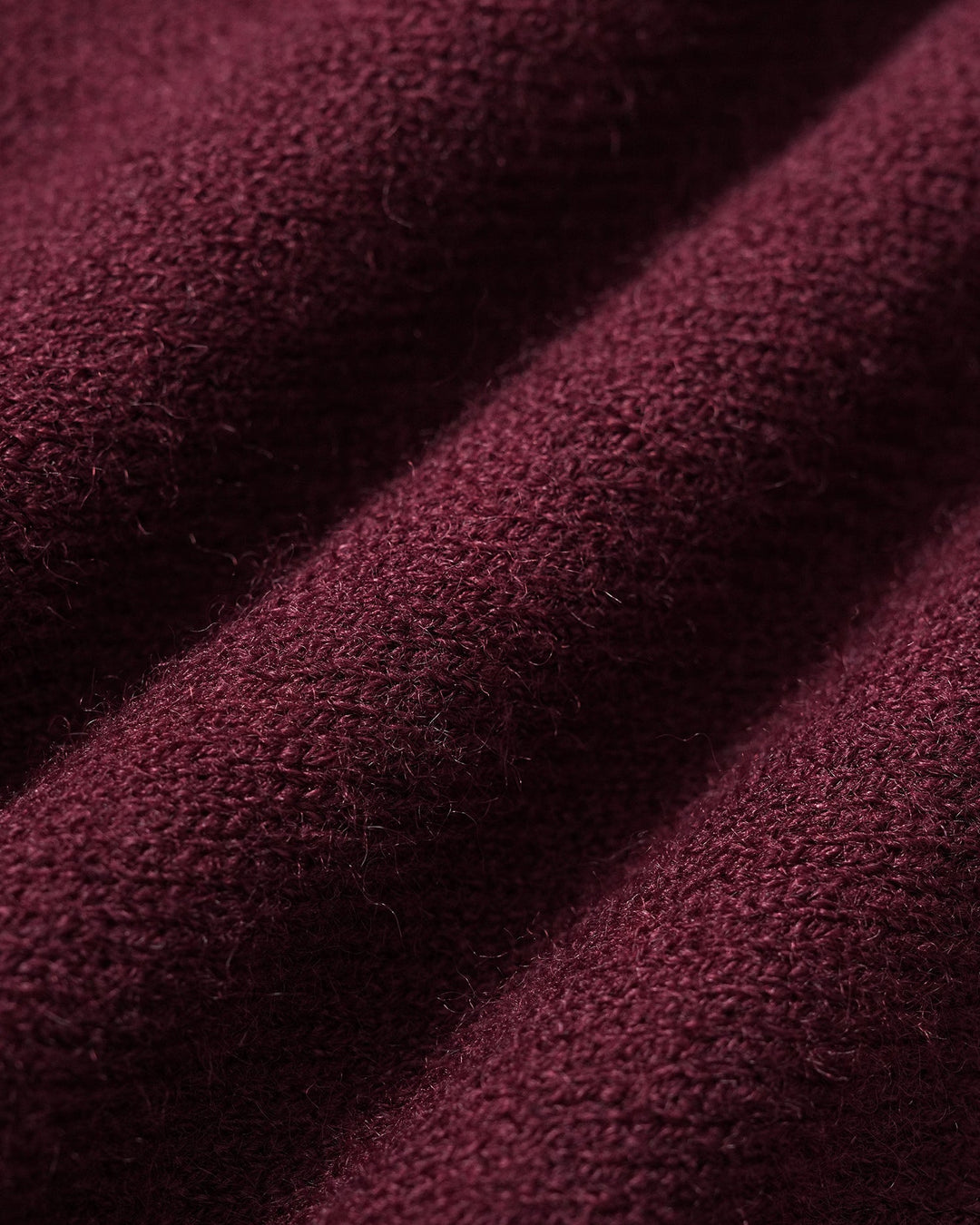 Cardigan Tricot Casual Col Rond Rouge Vin
