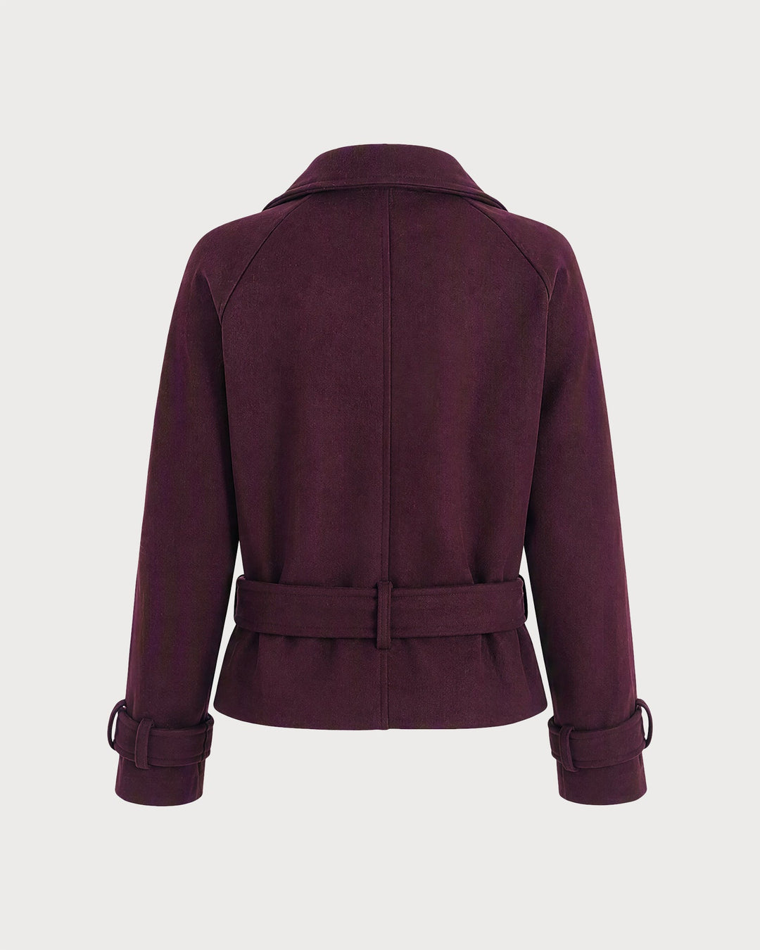 Manteau à Poches Boutonnées Rouge Vin