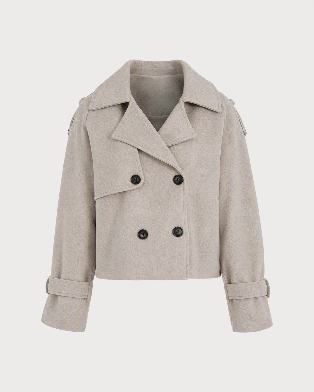 Veste Beige Croisée avec Poches