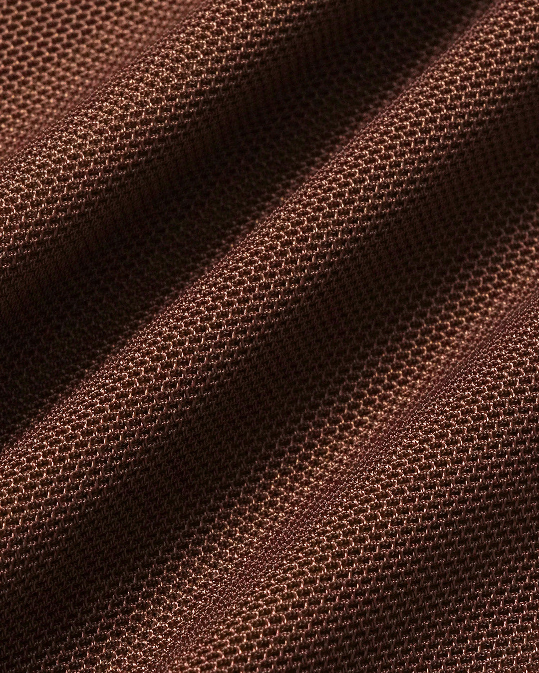 Robe Midi en Maille à Col Montant Café