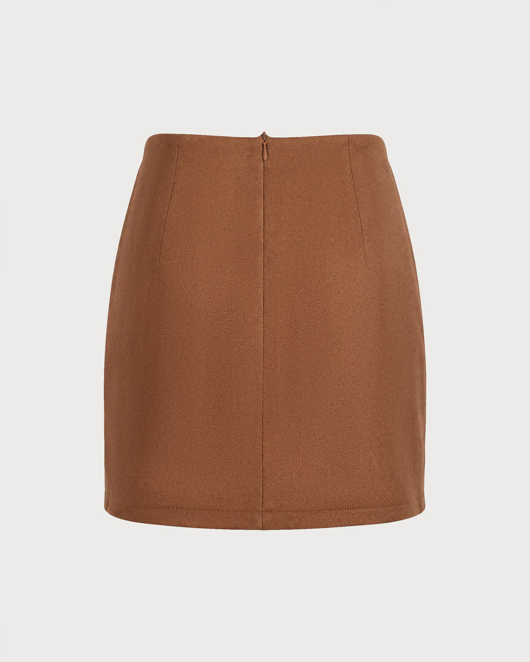Jupe A-Line unie kaki avec boutons
