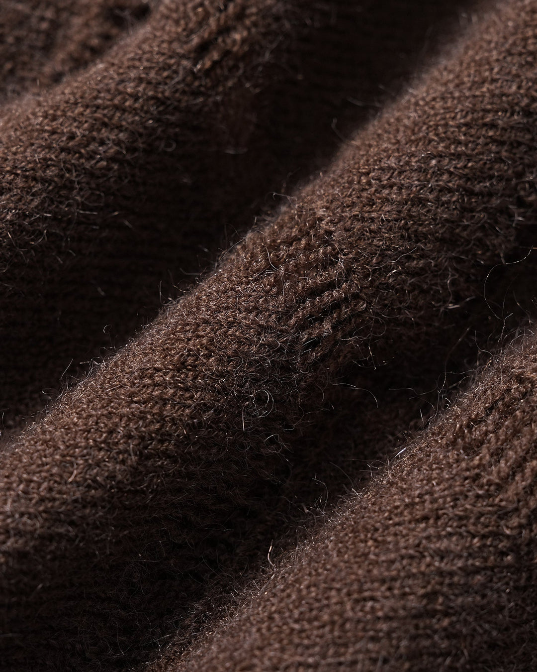 Cardigan Tricot à Boutonnage Simple Café