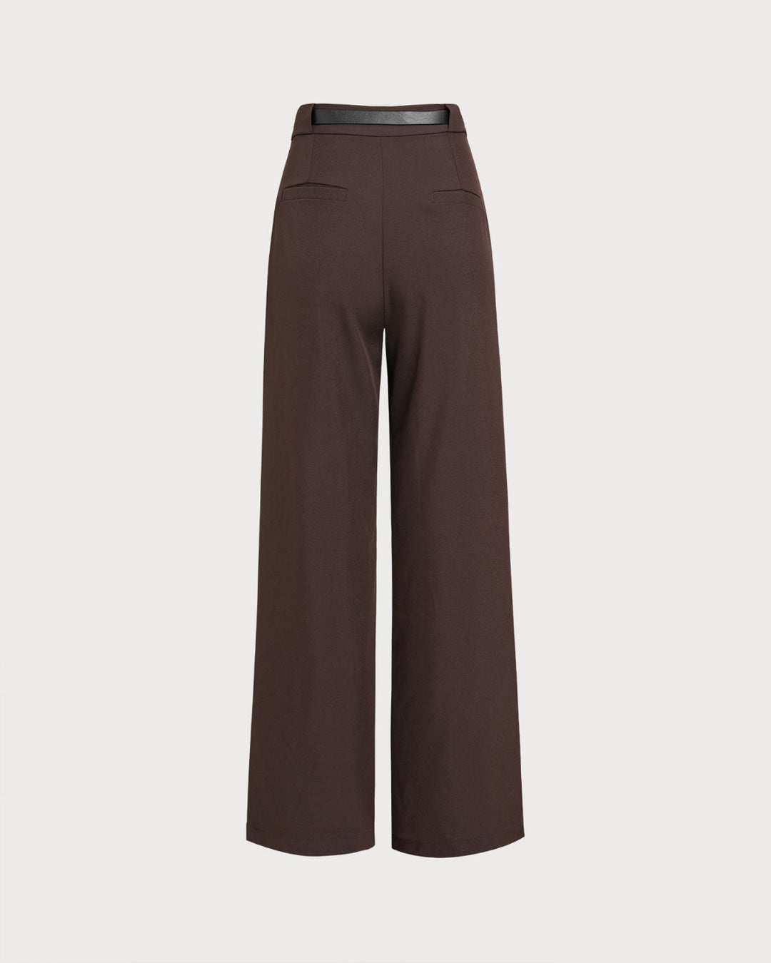 Pantalon Décontracté à Poches Taille Naturelle Café