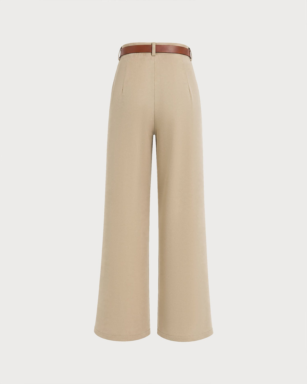 Pantalon droit avec poches en kaki