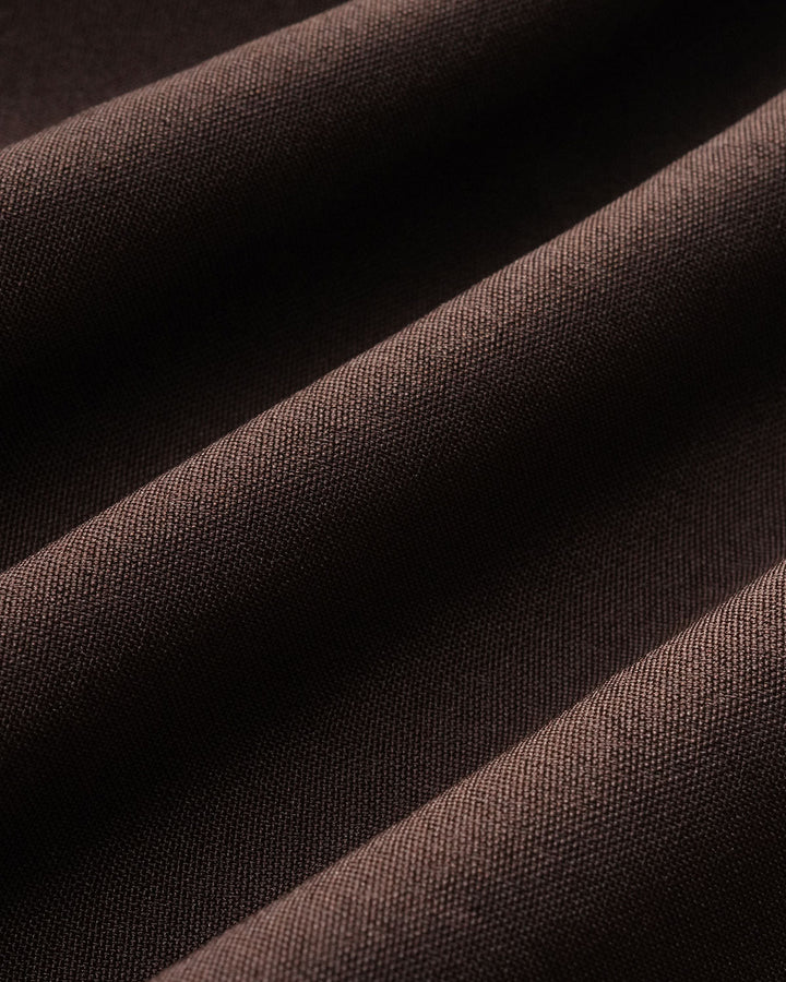 Pantalon Décontracté à Poches Taille Naturelle Café