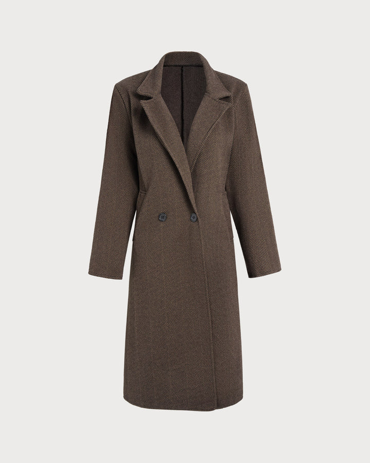 Manteau Trench Poche Café