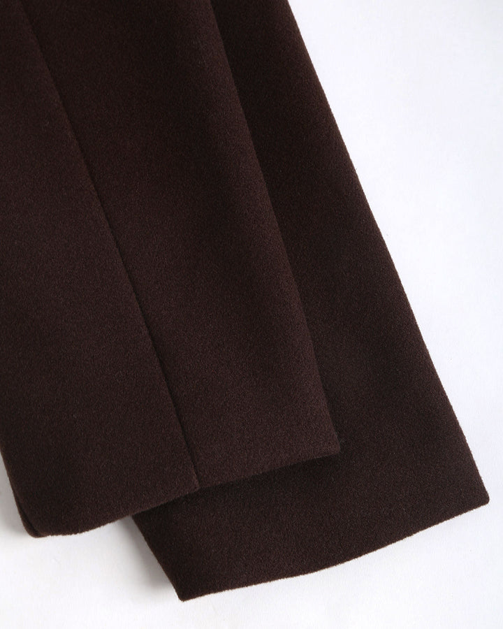 Manteau Châle Ceinturé Café