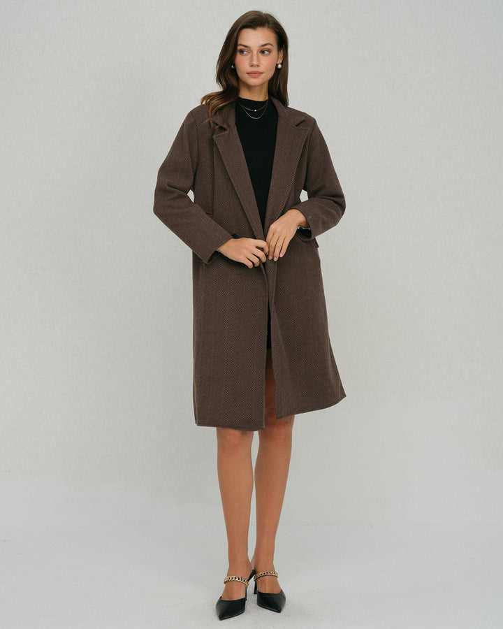 Manteau Trench Poche Café