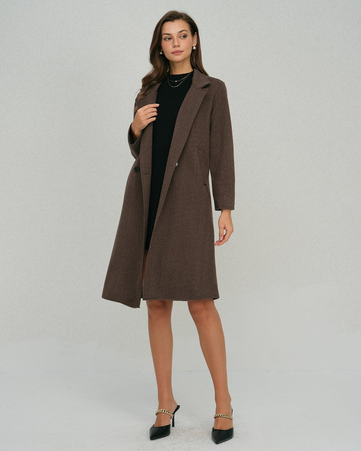 Manteau Trench Poche Café