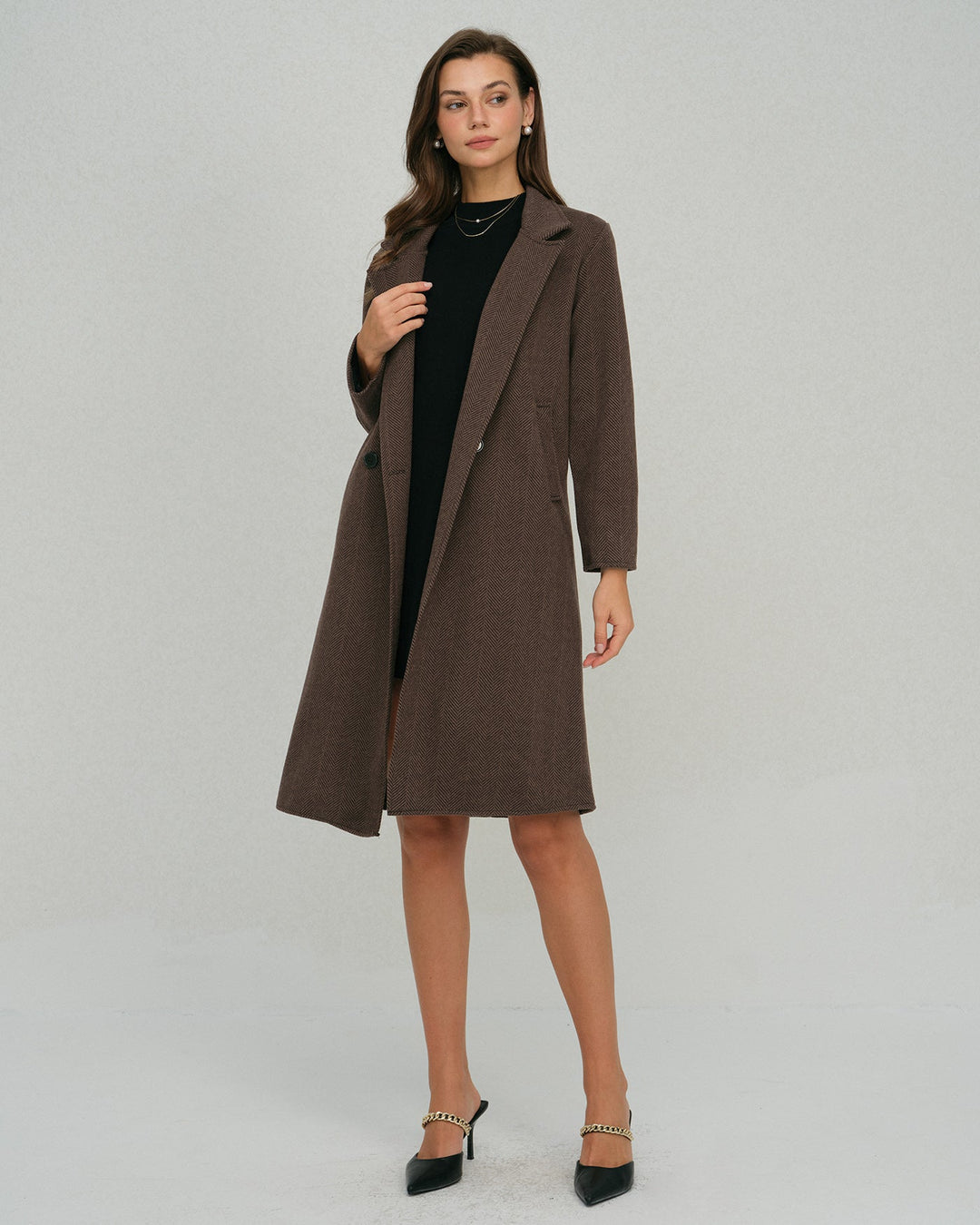 Manteau Trench Poche Café